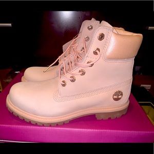 Rose Gold Pink Timberland Boots